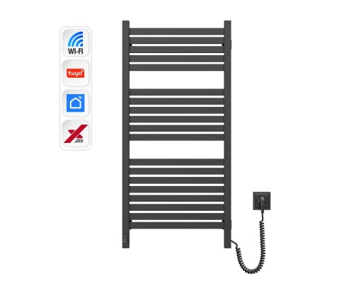 Сушарка для рушників Navin Авангард Х 1000х480 Wi-Fi правобічна чорний муар (12-272055-4810)