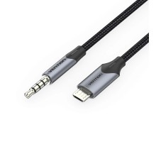 Кабель мультимедійний Micro USB Male to TRRS 3.5mm Male Audio Cable 1M Black VENTION (BDGBF)