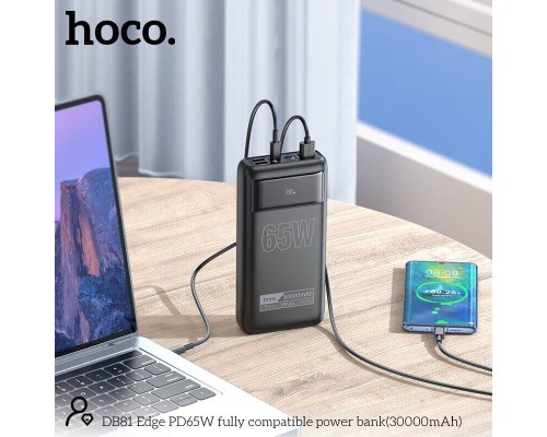 Батарея універсальна HOCO 30000mAh Apollo PD/65W QC/3.0 Black (DB81 / 714720)