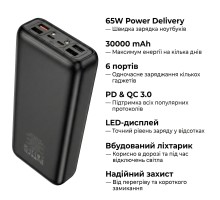 Батарея універсальна HOCO 30000mAh Apollo PD/65W QC/3.0 Black (DB81 / 714720)