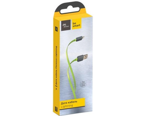 Дата кабель USB 2.0 AM to Lightning 1.0m Color Lime green Florence (FDC-L1-2L)