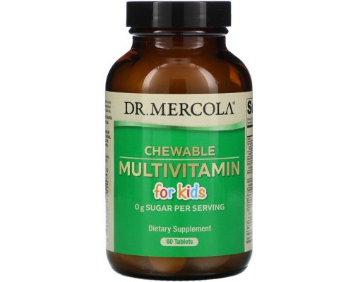 Мультивітамін Dr. Mercola Мультивітаміни для дітей, Chewable Multivitamin for Kids, 60 (MCL-01010)