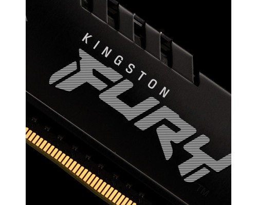 Модуль пам'яті для комп'ютера DDR4 4GB 2666 MHz Fury Beast Black Kingston Fury (ex.HyperX) (KF426C16BB/4)