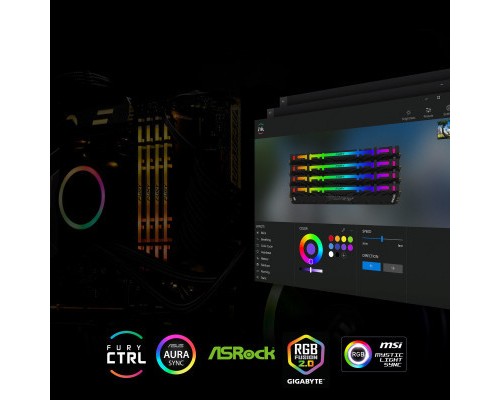 Модуль пам'яті для комп'ютера DDR4 8GB 3600 MHz Fury Renegade RGB Kingston Fury (ex.HyperX) (KF436C16RBA/8)