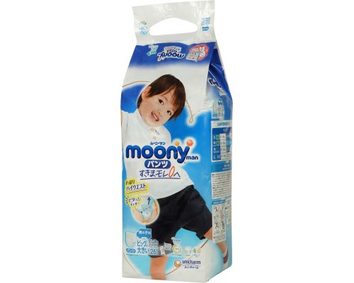 Підгузки Moony трусики для хлопчиків XXL 13-28 кг 26 шт. (4903111211098)