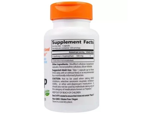 Амінокислота Doctor's Best 5-HTP (гідроксітріптофана) 100мг, 180 капсул (DRB-00312) Амінокислота Doctor's Best 5-HTP (гідроксітріптофана) 100мг, 180 капсул (DRB-00312)