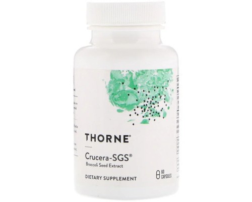 Трави Thorne Research Екстракт насіння Брокколі, Crucera-SGS, 60 капсул (THR-66001)