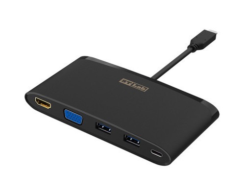 Концентратор ST-Lab USB 3.1 Type-C to HDMI 4K, VGA, 2хUSB3.0, Gigabit RJ45, USB (U-2140)