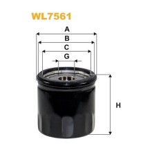 Фільтр масляний Wixfiltron WL7561
