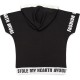 Футболка дитяча A-Yugi з капюшоном (7018-152G-black)
