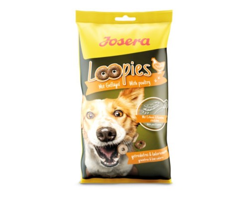 Ласощі для собак Josera LOOPIES MIT GEFLÜGEL 150 г (4032254746959)
