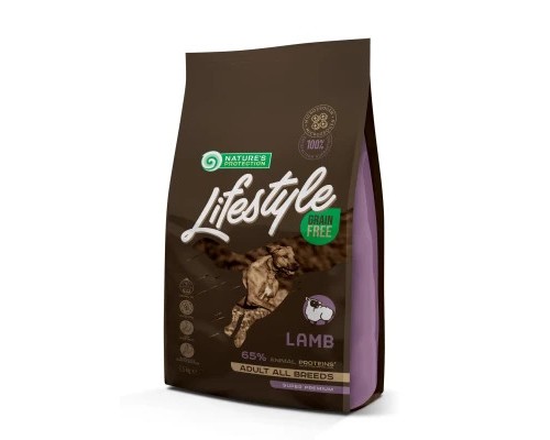 Сухий корм для собак Nature's Protection Lifestyle Grain Free Lamb Adult All Breeds 1.5 кг (NPLS45673)