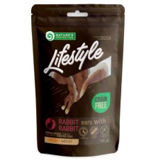 Ласощі для собак Nature's Protection Lifestyle Dried rabbit ears with rabbit 75 г (SNK46140)