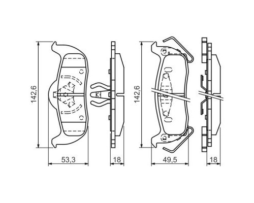 Гальмівні колодки Bosch 0 986 494 142