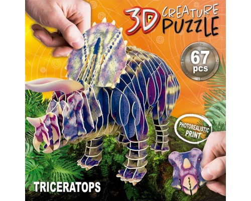 Пазл Educa 3D Трицератопс 67 елементів (6337223)