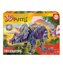 Пазл Educa 3D Трицератопс 67 елементів (6337223)