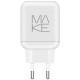 Зарядний пристрій MAKE 30W PD+QC White (MCW-326PWH)