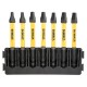 Набір біт DeWALT в касеті для Tough Case, FlexTorq, L57 мм, SQ1 2 шт. SQ2 3 шт. SQ3 2 шт. (DT70824)