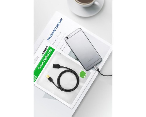 Дата кабель USB 3.0 AM/AF 2.0m US129 Black Ugreen (10373)