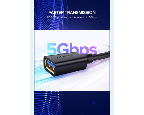 Дата кабель USB 3.0 AM/AF 2.0m US129 Black Ugreen (10373)