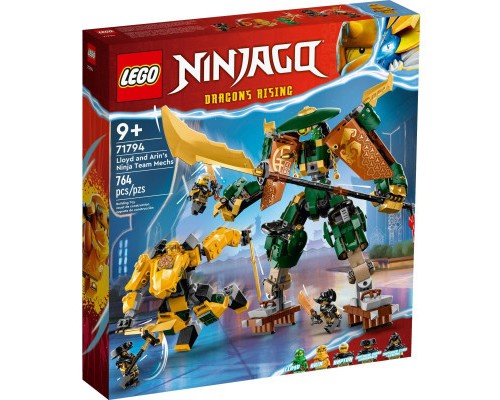 Конструктор LEGO Ninjago Командні роботи ніндзя Ллойда й Арін 764 деталей (71794)