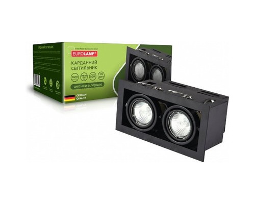 Світильник точковий Eurolamp LED GU10x2 black (LHK2-LED-GU10(black))