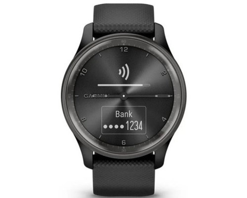 Смарт-годинник Garmin vivomove Trend, Black, Silicone, GPS (010-02665-00)