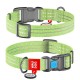 Нашийник для тварин WAUDOG Re-cotton з QR паспортом світловідбивний Ш 20 мм Д 28-40 см салатовий (02885)