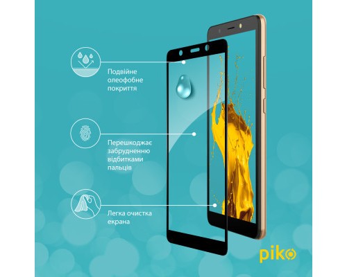 Скло захисне Piko Full Glue Tecno POP 3 (BB2) (1283126503191)