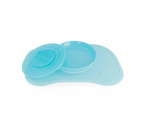 Набір дитячого посуду Twistshake Pastel Blue килимок з тарілкою (78130)