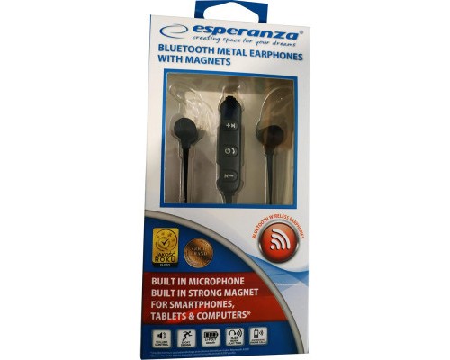 Навушники Esperanza Magnetic Metal Black (EH186K)