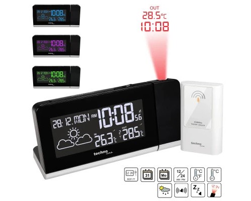Настільний годинник Technoline WT539 проекційний Black (DAS301813) Настільний годинник Technoline WT539 проекційний Black (DAS301813)