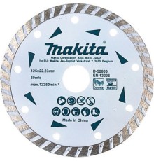 Круг відрізний Makita алмазний по бетону та мармуру турбо 125x22.23 мм (D-52803)