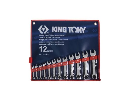 Ключ KING TONY комбінований укорочений 12шт., 8-19 мм (1282MR)