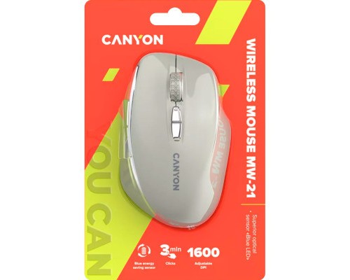 Мишка Canyon MW-21 Wireless Blue LED Cosmic Latte (CNS-CMSW21CL)