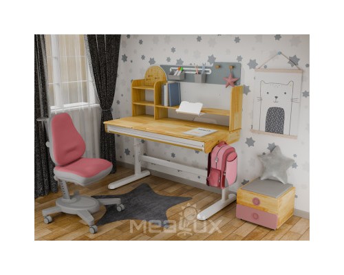 Парта з кріслом Mealux Timberdesk L (парта+кресло+тумба) (BD-690 L+ box BD 920-2 PN+Y-110 DPG)