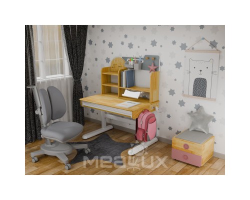 Парта з кріслом Mealux Timberdesk S (парта + крісло + тумба) (BD-685 S+ box BD 920-2 PN+Y-115 G)