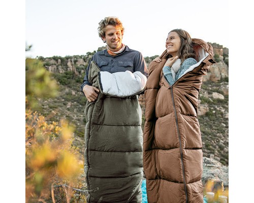 Спальний мішок Naturehike з капюшоном U250 NH20MSD07 (6°C) правий, темно-зелений (6927595767214-R)