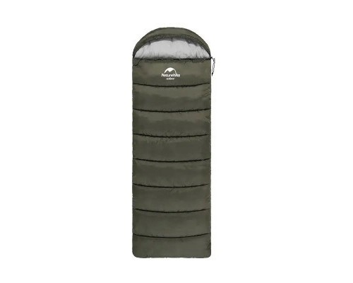 Спальний мішок Naturehike з капюшоном U250 NH20MSD07 (6°C) правий, темно-зелений (6927595767214-R)