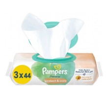 Дитячі вологі серветки Pampers Harmonie Protect&Care з календулою 3 пачки х 44 шт (8700216250672)