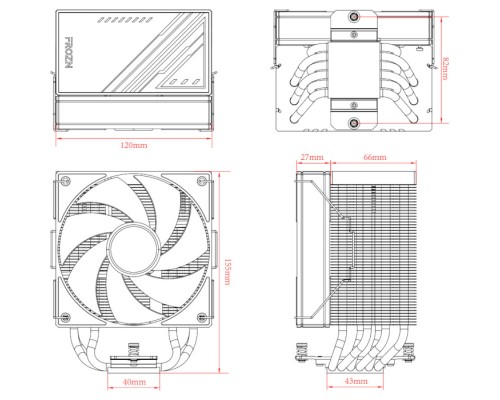 Кулер до процесора ID-Cooling Frozn A610 ARGB White (FROZN A610 ARGB White)