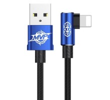 Дата кабель USB 2.0 AM to Lightning 1.0m 2A MVP Elbow Blue Baseus (CALMVP-03)