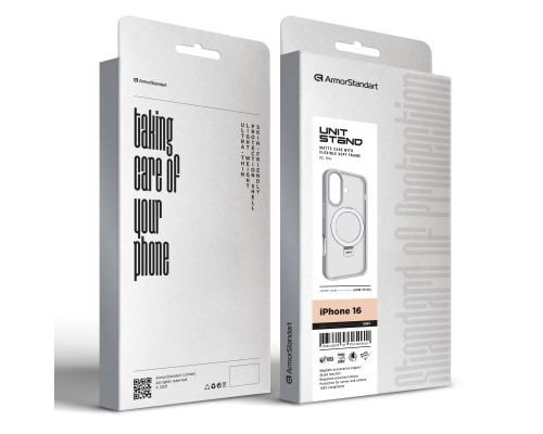Чохол до мобільного телефона Armorstandart Unit Stand Apple iPhone 16 Grey (ARM78728)