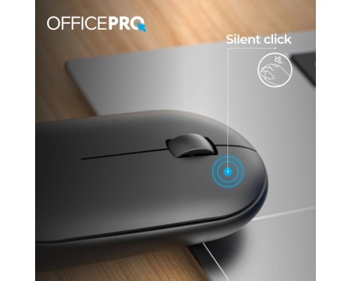 Мишка OfficePro M185B Silent Click Wireless Black (M185B)