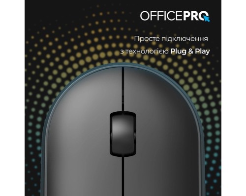 Мишка OfficePro M185B Silent Click Wireless Black (M185B)