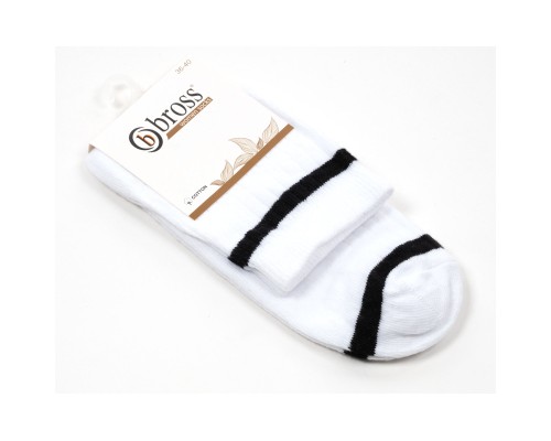 Шкарпетки дитячі Bross у рубчик (22721-13-white)