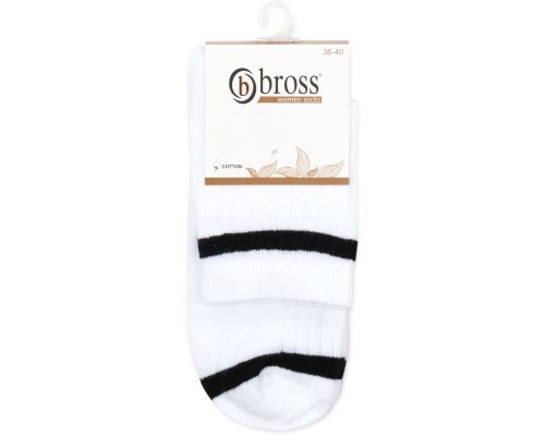 Шкарпетки дитячі Bross у рубчик (22721-13-white)
