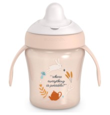 Поїльник-непроливайка Suavinex Wonderland чашка з носиком, 200 мл,+6 міс рожева (402788)