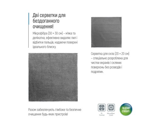 Спрей для очищення ColorWay Cleaning Kit, Large, OLED/LED/LCD/TFT, 550ml, microfibre*2 (CW-5500)