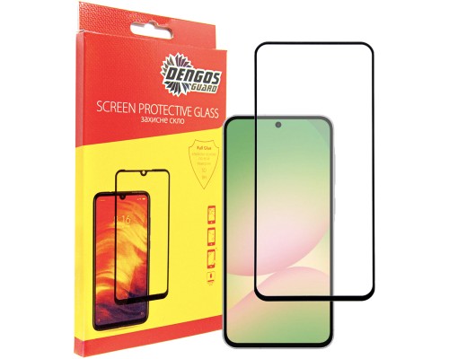 Скло захисне Dengos Full Glue Samsung Galaxy A56 5G (black) (TGFG-388)